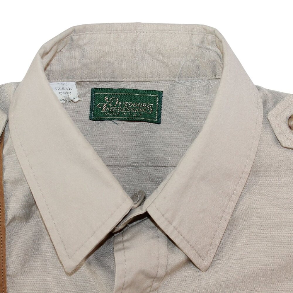 Outdoors Impression Mens Large Khaki Brown Shooting Hunting Long Sleeve Shirt - Picture 10 of 16